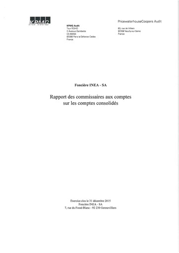 Thumbnail Fonciere Inea Financial Statement 2015