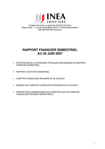 Thumbnail Fonciere Inea Half-year Report 2007-h1