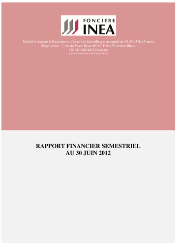 Thumbnail Fonciere Inea Half-year Report 2012-h1