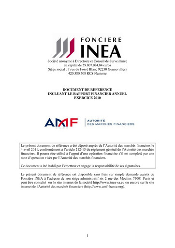 Thumbnail Fonciere Inea Universal Registration Document 2010