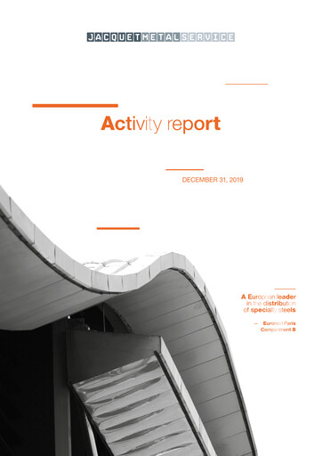 Thumbnail Jacquet Metals Annual Report 2019