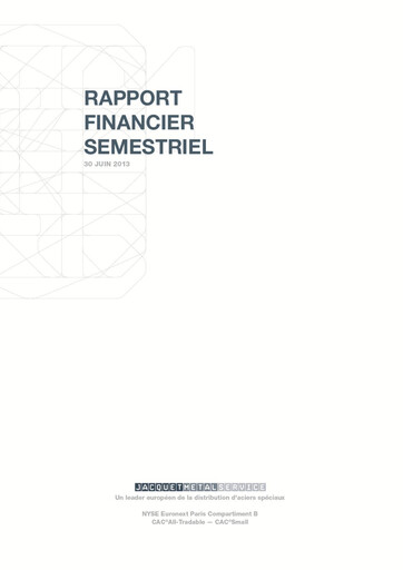 Thumbnail Jacquet Metals Half-year Report 2013
