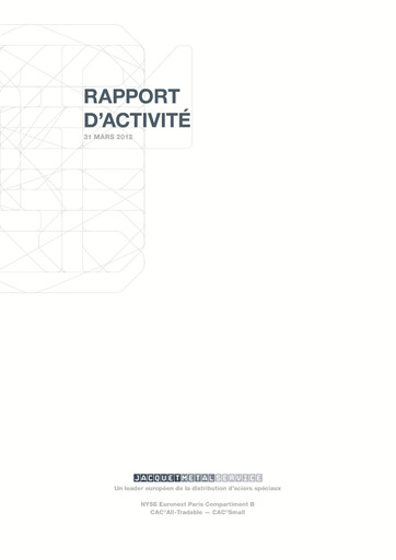 Thumbnail Jacquet Metals Quarterly Report 2012-q1