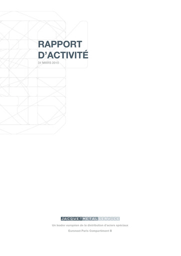 Thumbnail Jacquet Metals Quarterly Report 2015-q1