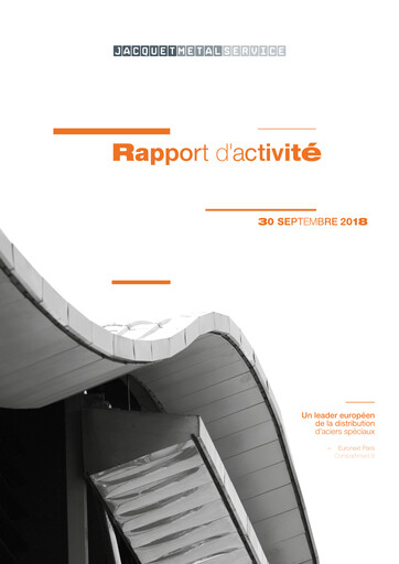 Thumbnail Jacquet Metals Quarterly Report 2018-q3