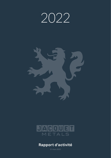 Thumbnail Jacquet Metals Quarterly Report 2022-q1