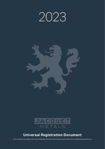 Thumbnail Jacquet Metals Universal Registration Document 2023