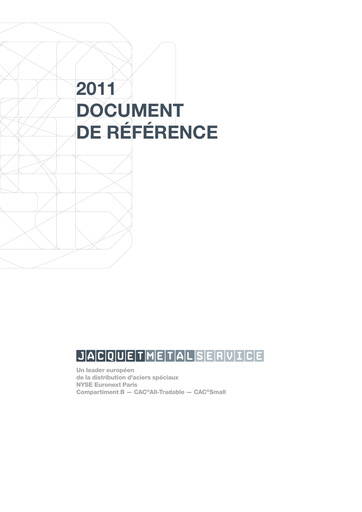 Thumbnail Jacquet Metals Universal Registration Document 2011