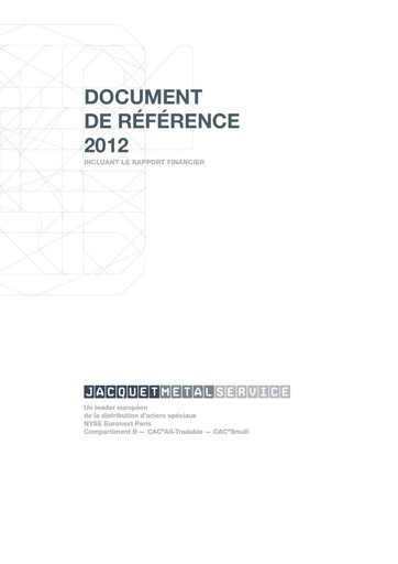 Thumbnail Jacquet Metals Universal Registration Document 2012