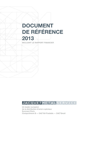 Thumbnail Jacquet Metals Universal Registration Document 2013