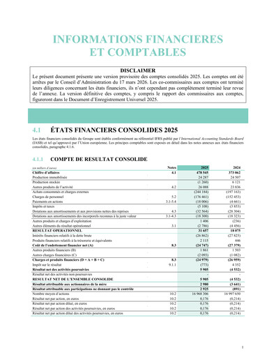 Thumbnail Exail Technologies Financial Statement 2025