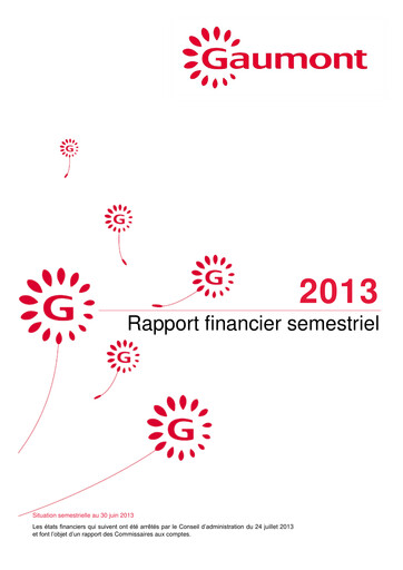 Thumbnail Gaumont SA Half-year Report 2013-h1