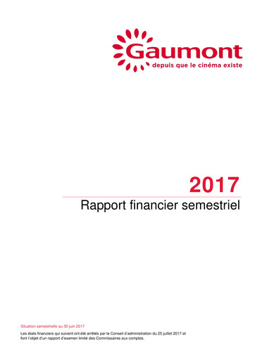 Thumbnail Gaumont SA Half-year Report 2017-h1