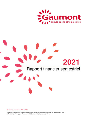 Thumbnail Gaumont SA Half-year Report 2021-h1