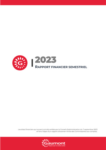 Thumbnail Gaumont SA Half-year Report 2023-h1