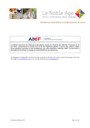 Thumbnail LNA Santé Universal Registration Document 2011