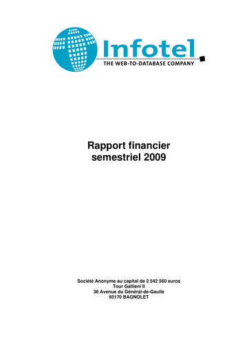 Vorschaubild Infotel SA Halbjahresbericht 2009-h1