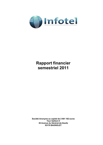Vorschaubild Infotel SA Halbjahresbericht 2011-h1