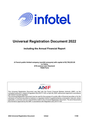 Vorschaubild Infotel SA Universelles Registrierungsdokument 2022