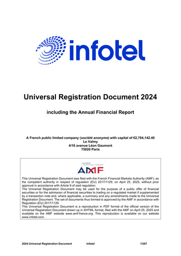 Vorschaubild Infotel SA Universelles Registrierungsdokument 2024