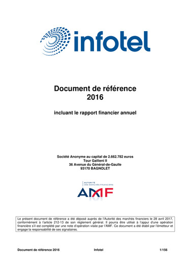 Vorschaubild Infotel SA Universelles Registrierungsdokument 2016