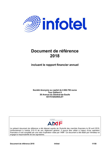 Vorschaubild Infotel SA Universelles Registrierungsdokument 2018