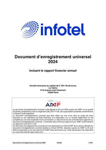 Vorschaubild Infotel SA Universelles Registrierungsdokument 2024