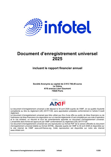 Vorschaubild Infotel SA Universelles Registrierungsdokument 2025