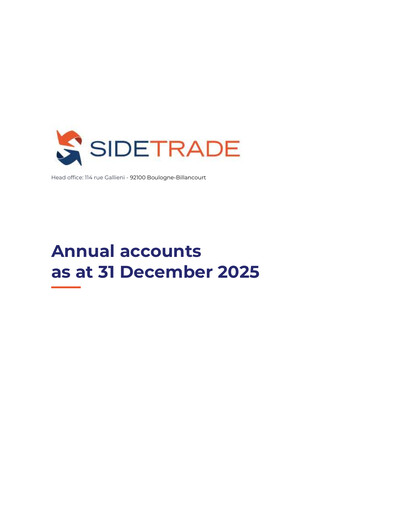Thumbnail Sidetrade Financial Statement 2025