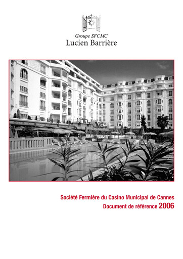 Thumbnail Société Fermière du Casino Municipal de Cannes Annual Report 2005-2006
