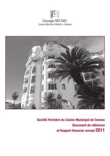 Thumbnail Société Fermière du Casino Municipal de Cannes Annual Report 2010-2011