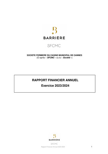 Thumbnail Société Fermière du Casino Municipal de Cannes Annual Report 2023-2024