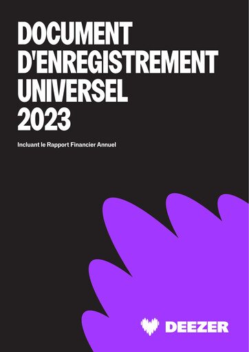 Thumbnail Deezer Universal Registration Document 2023