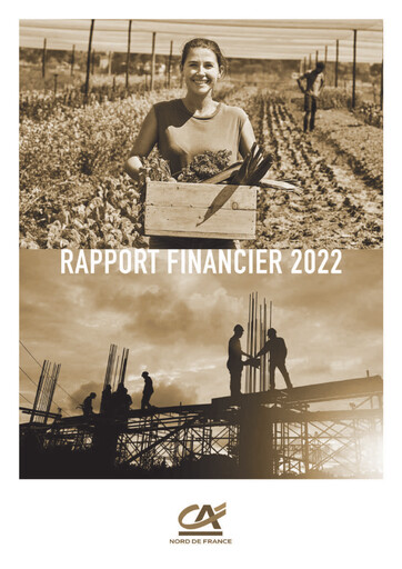 Miniature Caisse Régionale de Crédit Agricole Mutuel Nord de France Rapport annuel 2022
