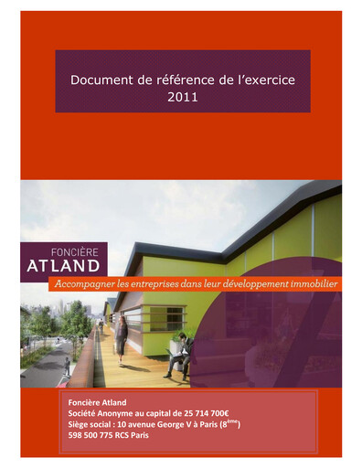 Vorschaubild Atland SAS Universelles Registrierungsdokument 2011