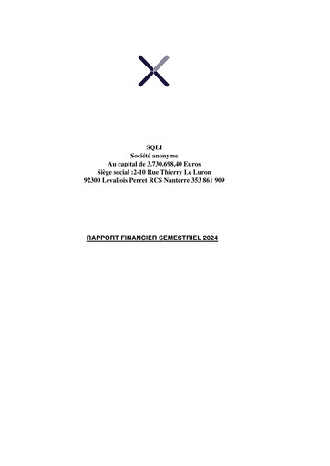 Thumbnail SQLI SA Half-year Report 2024-h1