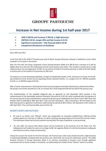 Thumbnail Groupe Partouche Half-year Report 2017-h1