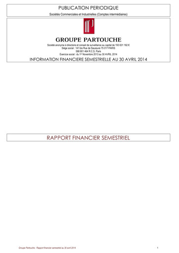 Thumbnail Groupe Partouche Half-year Report 2014-h1