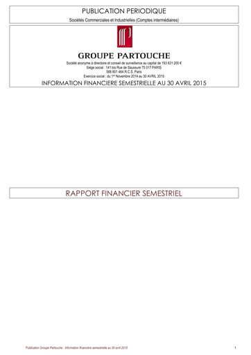 Thumbnail Groupe Partouche Half-year Report 2015-h1