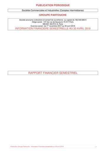 Thumbnail Groupe Partouche Half-year Report 2018-h1