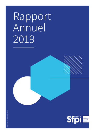 Miniature Groupe SFPI Rapport annuel 2019