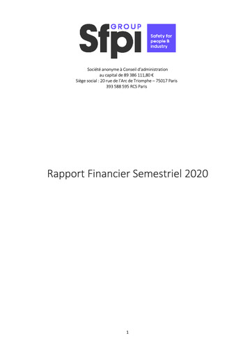 Miniature Groupe SFPI Rapport semestriel 2020-h1