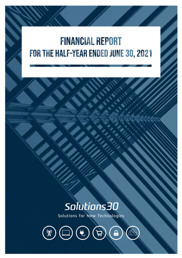 Thumbnail Solutions 30 Half-year Report 2021-h1