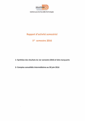Thumbnail Solutions 30 Half-year Report 2016-h1