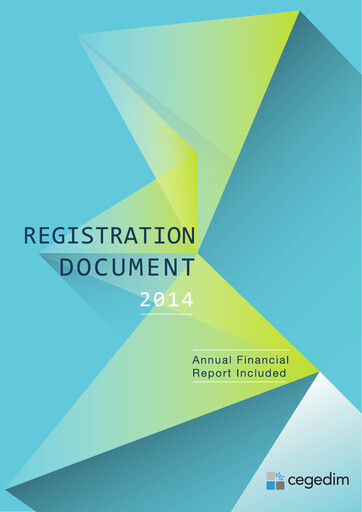 Thumbnail Cegedim SA Universal Registration Document 2014