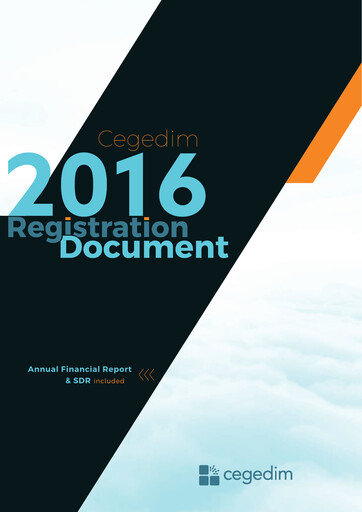 Thumbnail Cegedim SA Universal Registration Document 2016