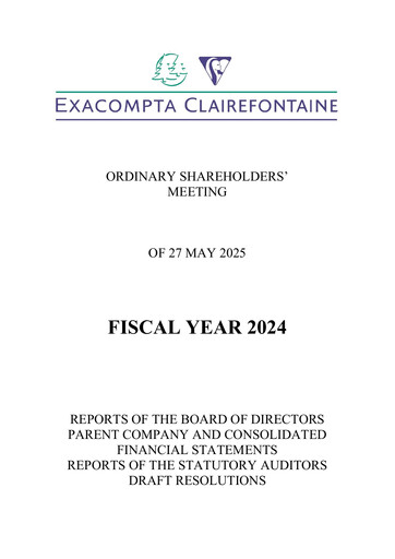 Thumbnail Exacompta Clairefontaine Annual Report 2024