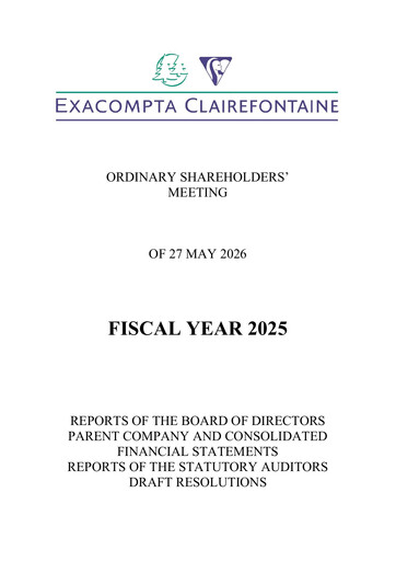 Thumbnail Exacompta Clairefontaine Annual Report 2025