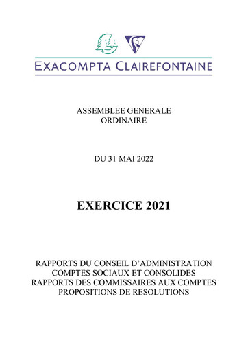 Thumbnail Exacompta Clairefontaine Annual Report 2021