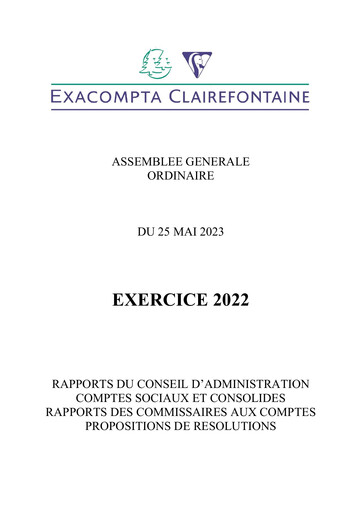Thumbnail Exacompta Clairefontaine Annual Report 2022